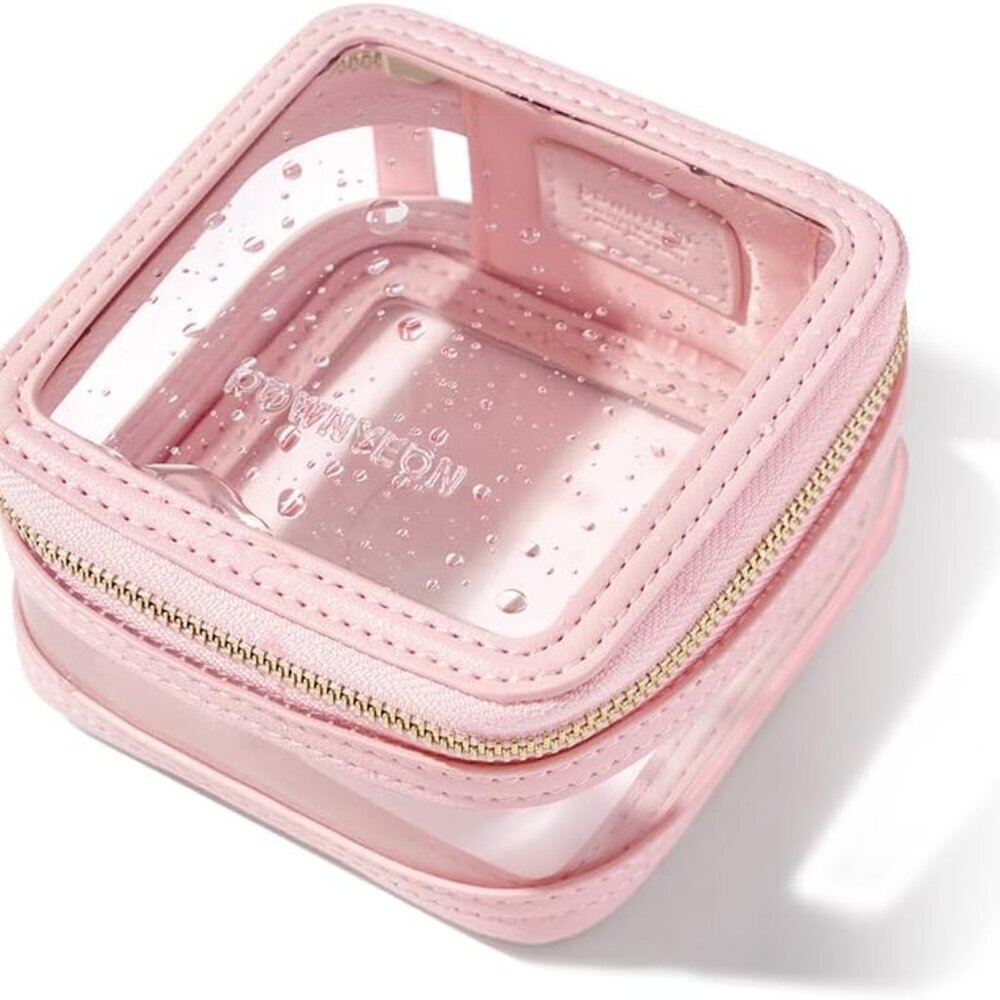 ROWNYEON Clear Makeup Case Toiletry Bag Multipurpose Travel Makeup Train Case Po